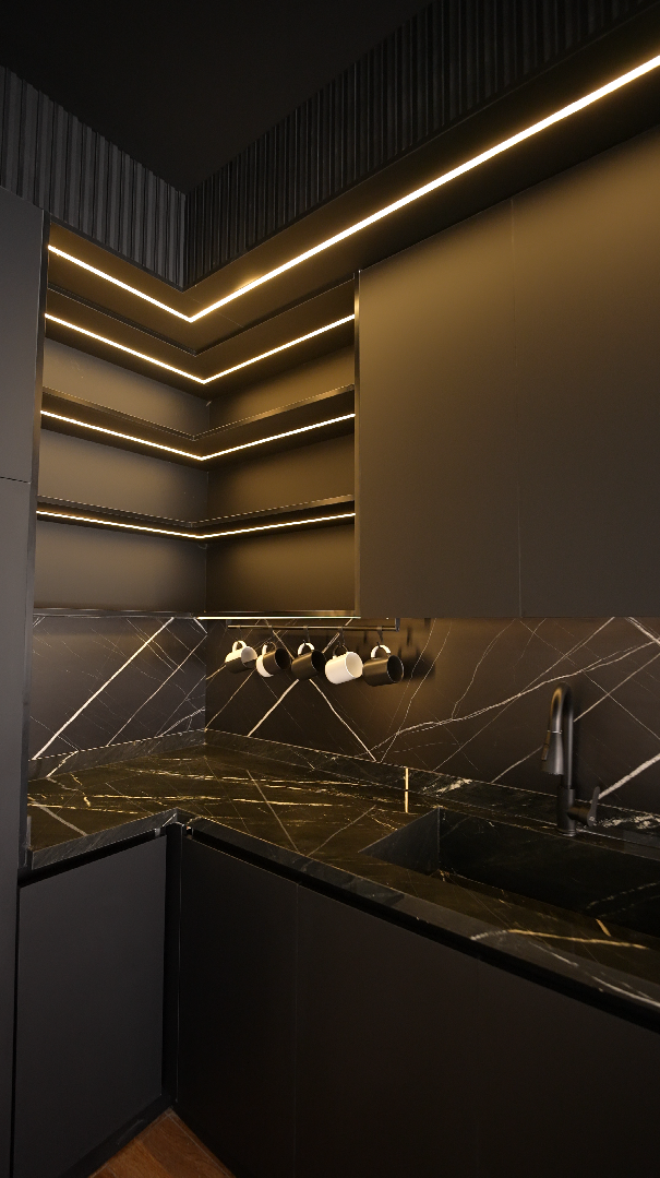 Modern Black Kitchen 7